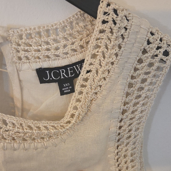 J. Crew Ivory Sleeveless Crochet Blouse - Picture 3 of 3